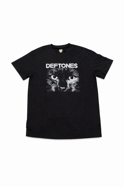 Black Deftoness Band Graphic Cotton T-Shirt