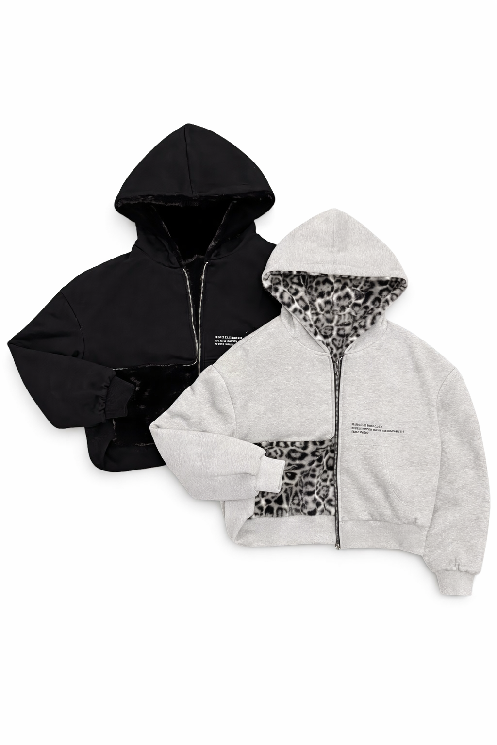 Zip-Up Reversable Hoodie Jacket