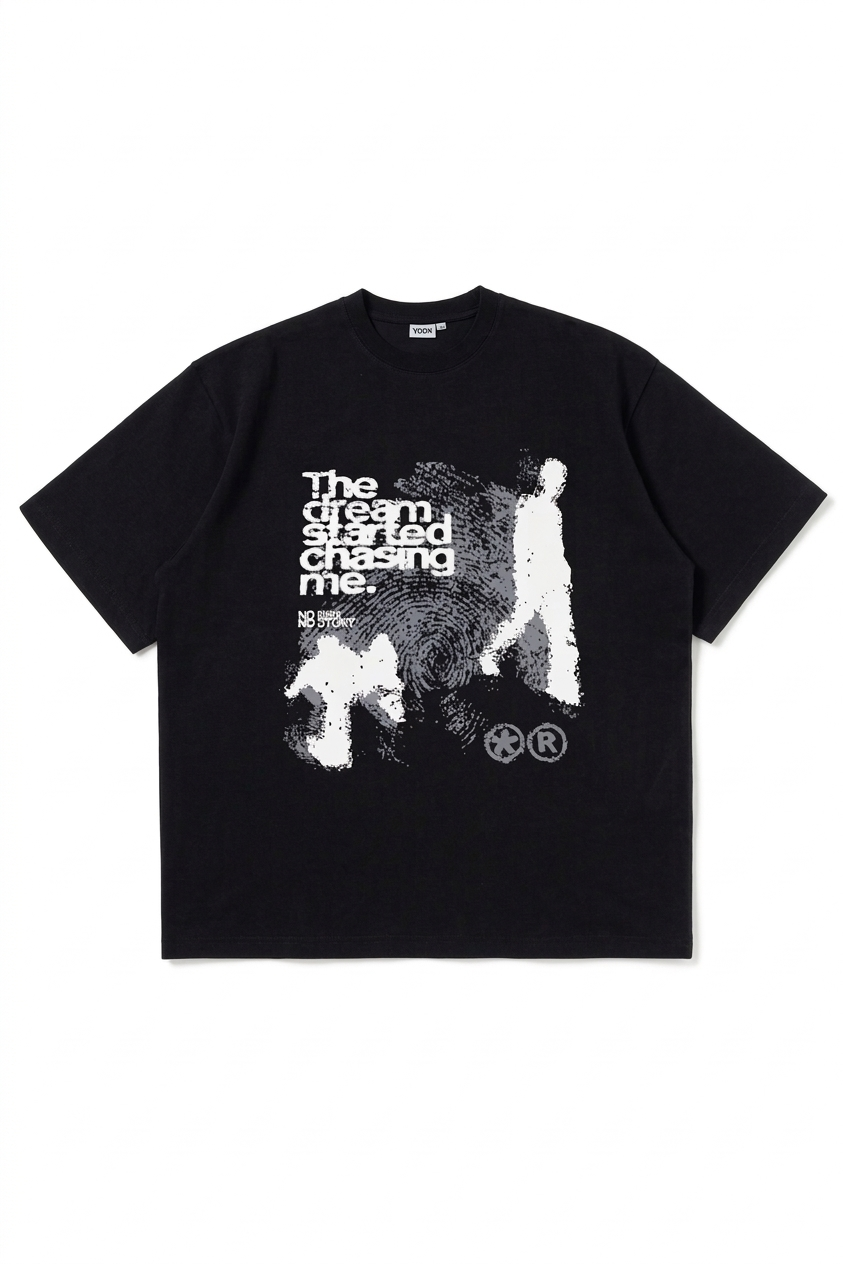 T-shirt streetwear en coton à motif Y2K