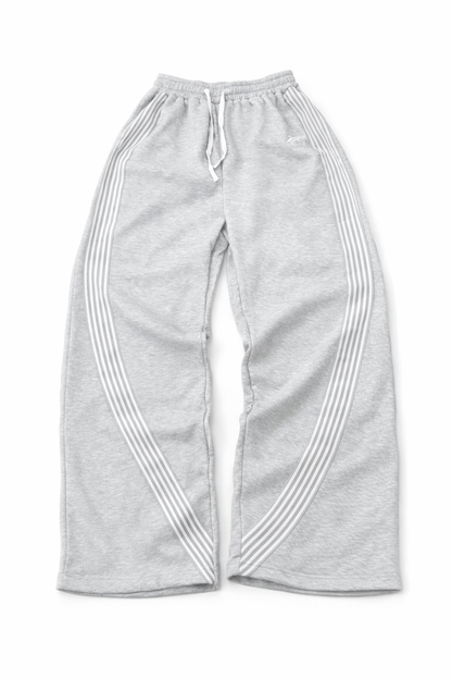 Grey Stripped Track Sweatpants