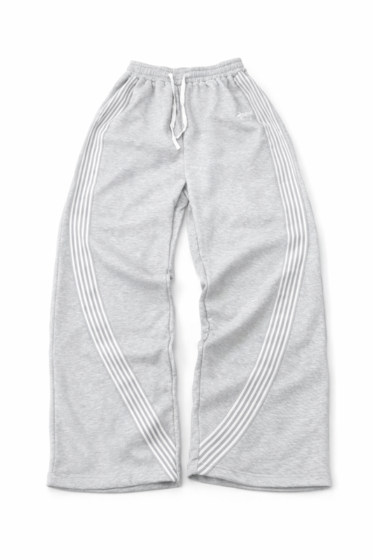Grey Stripped Track Sweatpants