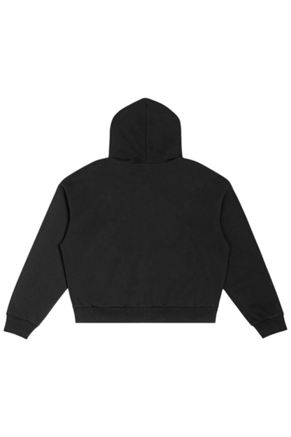 Plaid Boxy Zip Hoodie